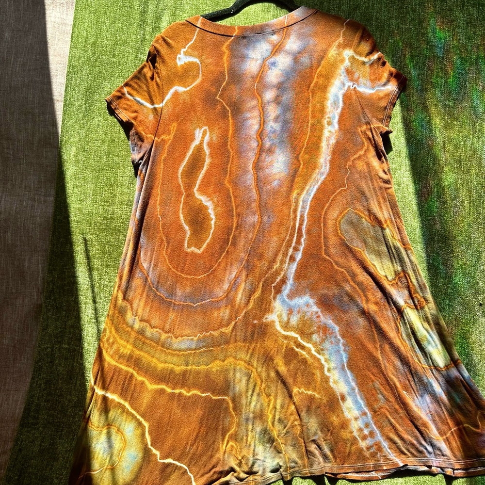 Katya Moon Dyes Earthy Geode Tie Dye Button Down Dress - EUC - Picture 5 of 7